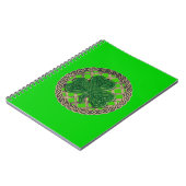 Shamrock Vert Sur Des Noeuds Celtiques Carnet Spir (Côté gauche)