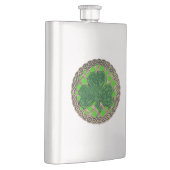 Shamrock Vert Sur Flacon De Noeuds Celtiques (Droite)