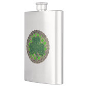 Shamrock Vert Sur Flacon De Noeuds Celtiques (Gauche)