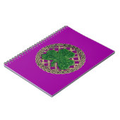 Shamrock Violet Sur Noeuds Celtiques Carnet Spiral (Côté gauche)