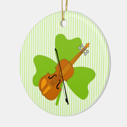 Shamrock viool keramisch ornament (Links)
