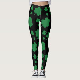 Shamrock vrouwen Lucky Clover Leggings in het zwar