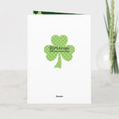 Shamrock with Polka dots St. Patrick's Day Kaart (Achterkant)