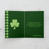 Shamrock with Polka dots St. Patrick's Day Kaart (Binnen)