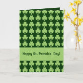 Shamrock with Polka dots St. Patrick's Day Kaart (Gele Bloem)