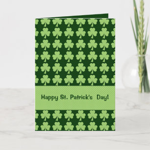 Shamrock with Polka dots St. Patrick's Day Kaart
