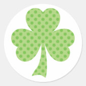Shamrock with Polka dots St. Patrick's Day sticker (Voorkant)