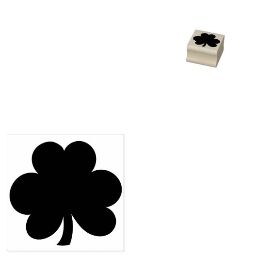 Shamrock Wood Art Stamp Rubberstempel (Gestempeld)
