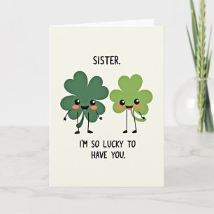 Shamrock Zusje Lucky Kaart