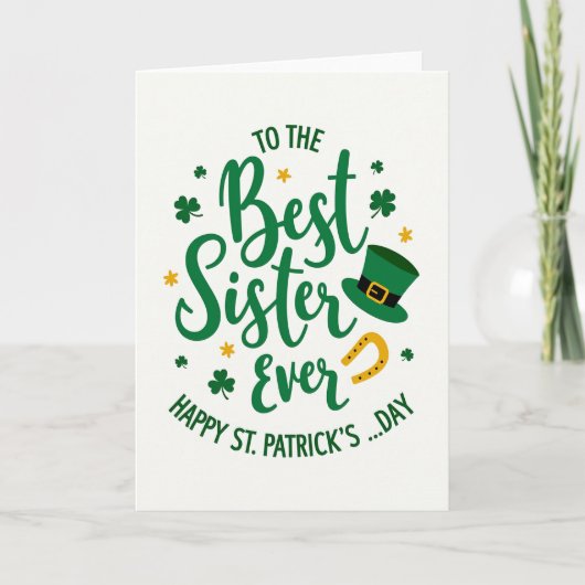 Shamrock Zuster St. Patrick Kaart (Voorkant)
