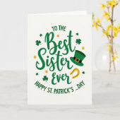 Shamrock Zuster St. Patrick Kaart (Gele Bloem)