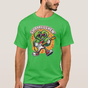 Shamrockin' Design – Leuke klaver spelen gitaar ku T-shirt