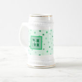 Shamrocks 4-leafed clovers - Donkere tot lichte Gr Bierpul (Voorkant links)