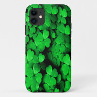 Shamrocks and Hearts Saint Patrick's Day Green