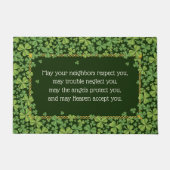 Shamrocks and Irish Blessing 3 Deurmat (Voorkant)