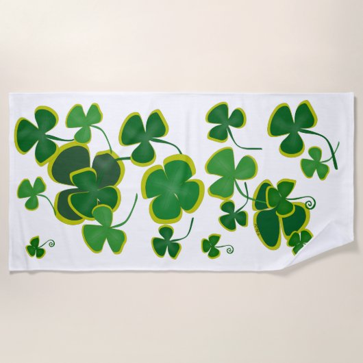 Shamrocks Beach Towel Strandlaken (Voorkant)