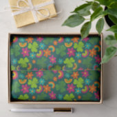 Shamrocks, Bloemen en Regenbogen St. Patrick's Day Tissuepapier (Geschenk)