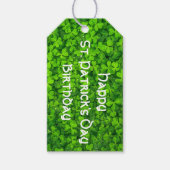 Shamrocks Clover Leaves St. Patrick's Day Birthday Cadeaulabel (Voorkant)