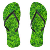 Shamrocks Clover Leaves St. Patrick's Day Fun Teenslippers (Voetbed)