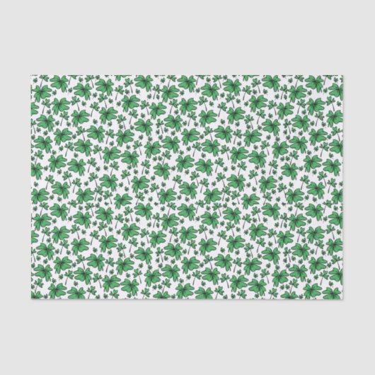 Shamrocks Clover Pattern Tissuepapier (Voorkant)