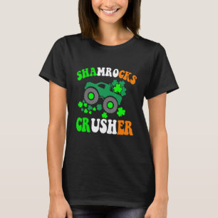 Shamrocks Crusher Truck Driving Shamrock St. Patri T-shirt