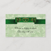 Shamrocks de carte Mariage irlandaise (Dos)