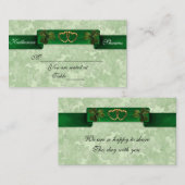 Shamrocks de carte Mariage irlandaise (Devant / Derrière)