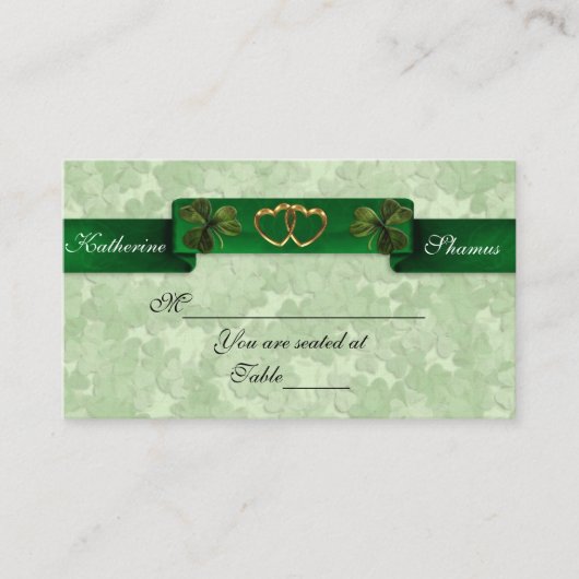 Shamrocks de carte Mariage irlandaise (Devant)