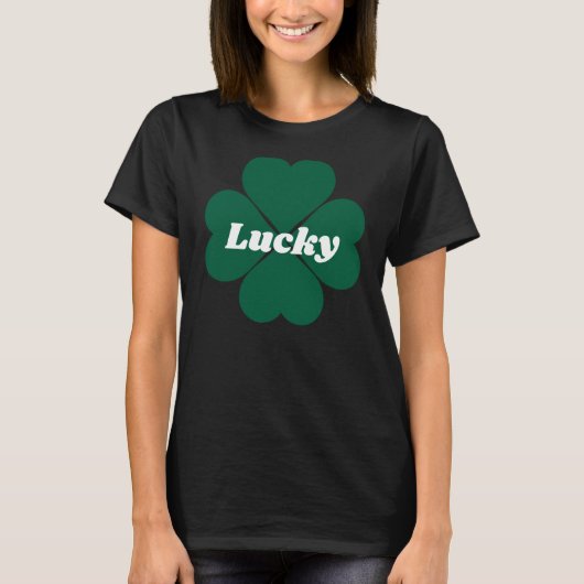 Shamrocks de St. Patty | T-shirt trèfle vert chanc (Devant)