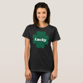 Shamrocks de St. Patty | T-shirt trèfle vert chanc (Devant entier)