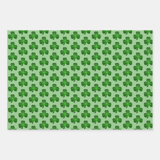 Shamrocks Design Wrapping Paper sets (Voorkant)