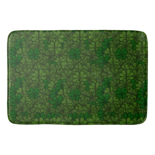 Shamrocks Digital Art Pattern St Patricks Badmat (Voorkant)