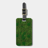 Shamrocks Digital Art Pattern St Patricks Bagagelabel (Voorkant verticaal)