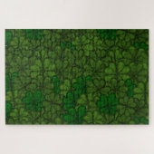 Shamrocks Digital Art Pattern St Patricks Legpuzzel (Horizontaal)