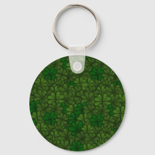 Shamrocks Digital Art Pattern St Patricks Sleutelhanger