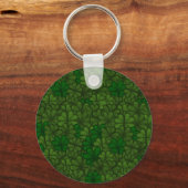Shamrocks Digital Art Pattern St Patricks Sleutelhanger (Voorkant)