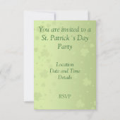 Shamrocks du jour de St Patrick noble - invitation (Dos)