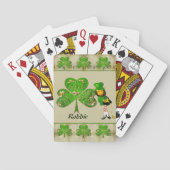 Shamrocks & een Leprechaun Pokerkaarten (Achterkant)