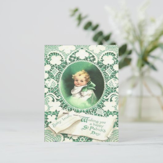 Shamrocks Emerald Isle St Patrick's Day Ca Briefkaart (Staand voorkant)