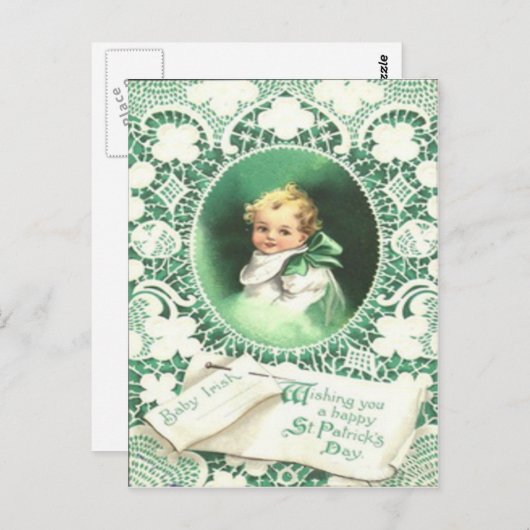  Shamrocks Emerald Isle St Patrick's Day Ca Briefkaart (Voorkant / Achterkant)