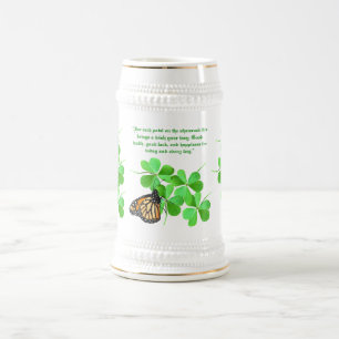 Shamrocks en Butterfly-Mok Bierpul