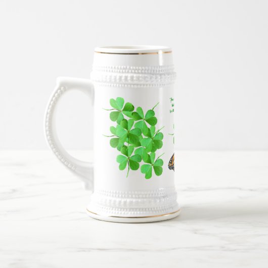 Shamrocks en Butterfly-Mok Bierpul (Links)
