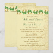 Shamrocks en Gold Irish Rephearsal Dinner Kaart (Voorkant / Achterkant)