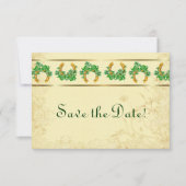 Shamrocks en Gold Irish Save The Date (Voorkant)