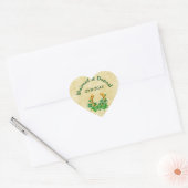 Shamrocks en Gold Irish Wedding Hart Sticker (Envelop)