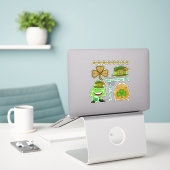 Shamrocks en gouden Ierse vinylset Sticker (Laptop op bureau)