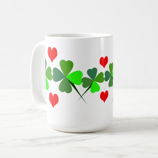 Shamrocks en Hearts Mok (Voorkant links)