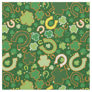 Shamrocks en Hoefijzers Fabric Stof