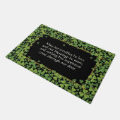 Shamrocks en Irish Blessing Deurmat (Schuin)