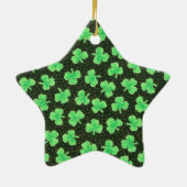 Shamrocks en Polka Dots Keramisch Ornament (Achterkant)